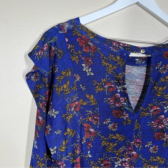Free People Blue Floral Blouse - Picture 7 of 11